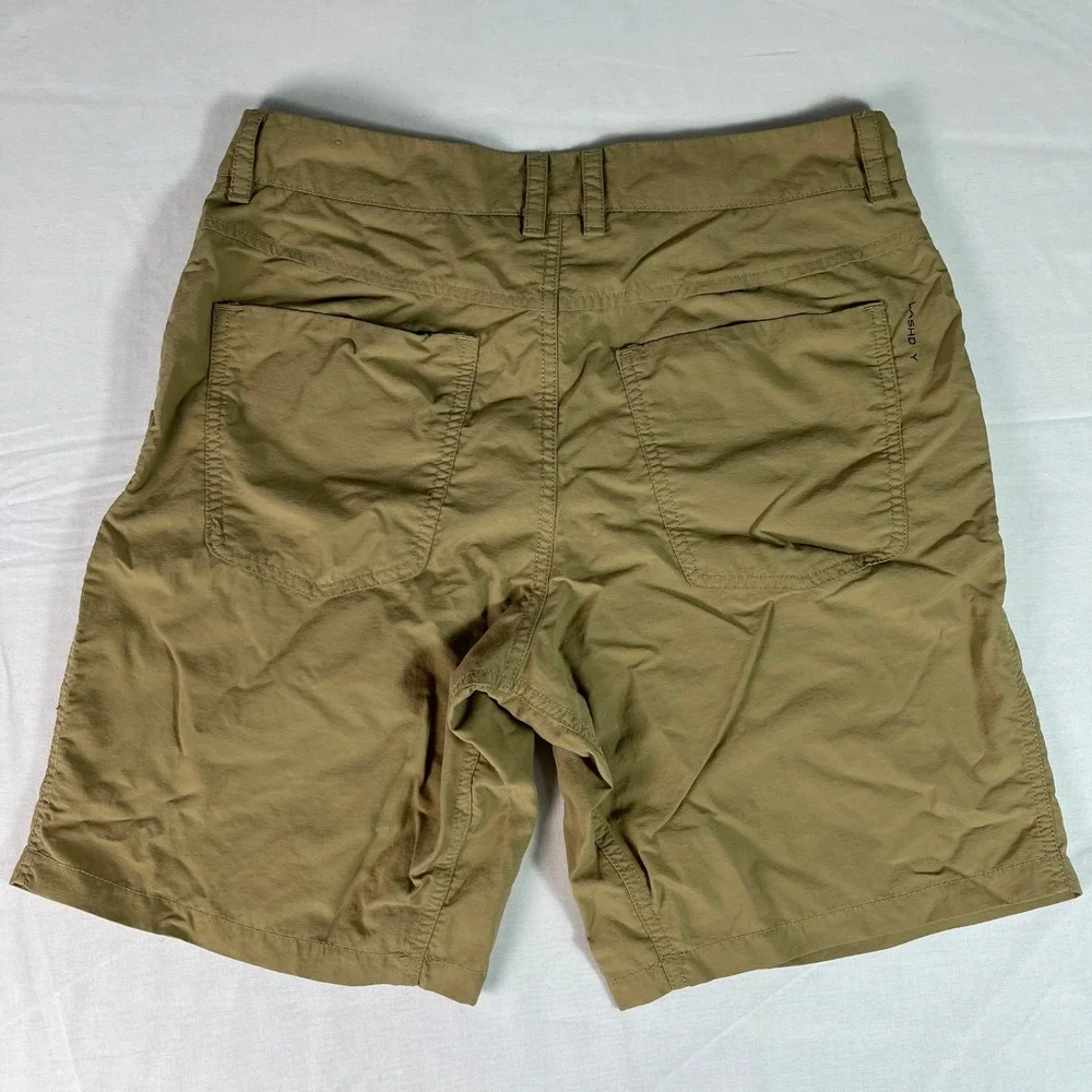 The North Face FlashDry Shorts Mens 30 Khaki Excellent Ripstop Hiking Trail